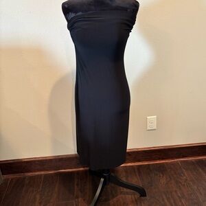 Norma Komali  Black Strapless Dress, Medium, Bodycon LBD Modern Evening Comfy